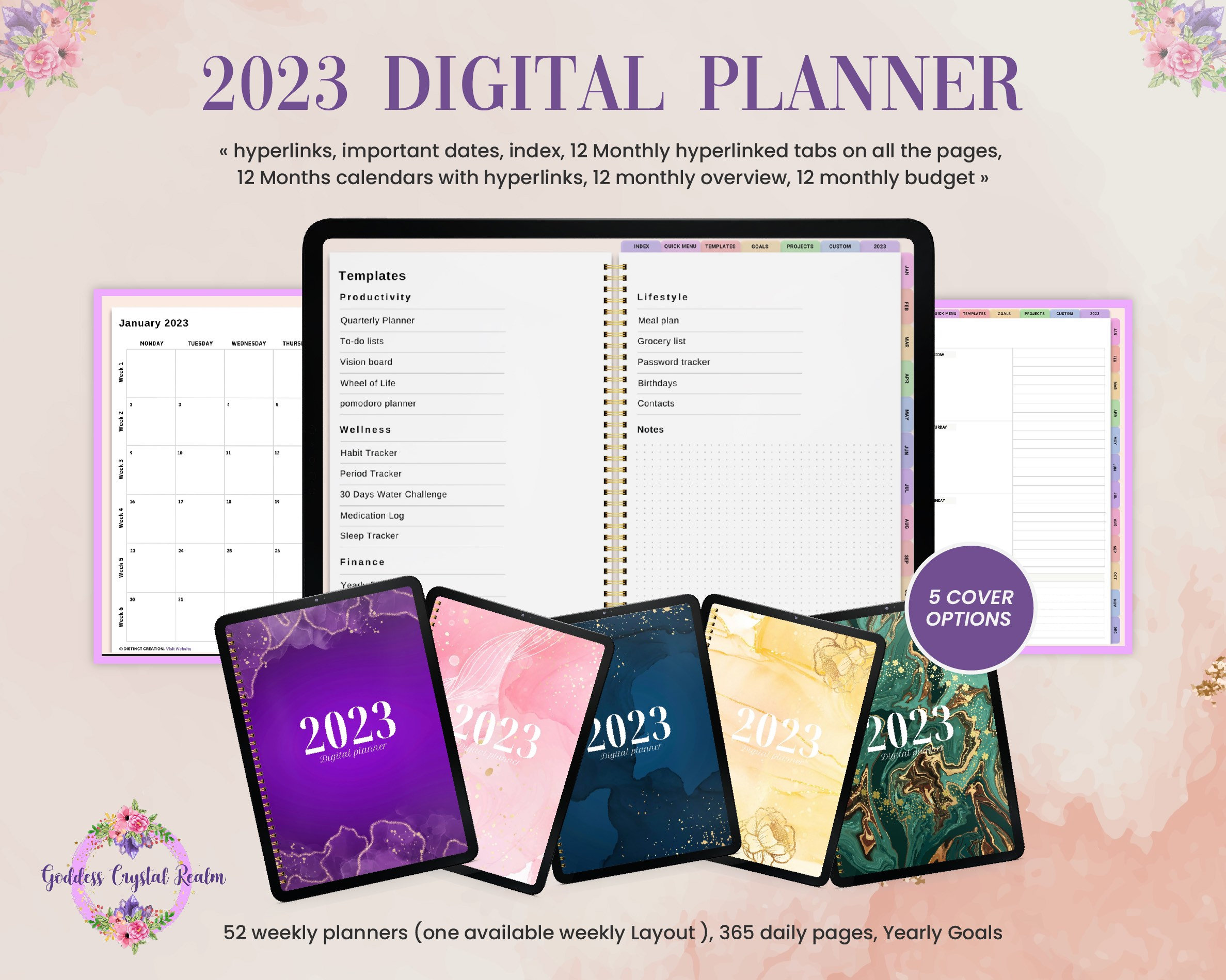 2023 Digital Planner, Goodnotes Planner, iPad Planner, Notability ...