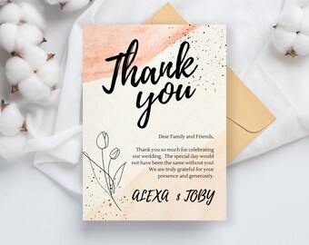 Thank you cards|Thank you note|Wedding thank you|Editable thank you|Business thank you|Thank you|Modern thank you|Editable Template