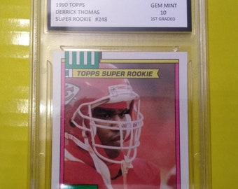 Derrick Thomas rookie card gem mint graded 10