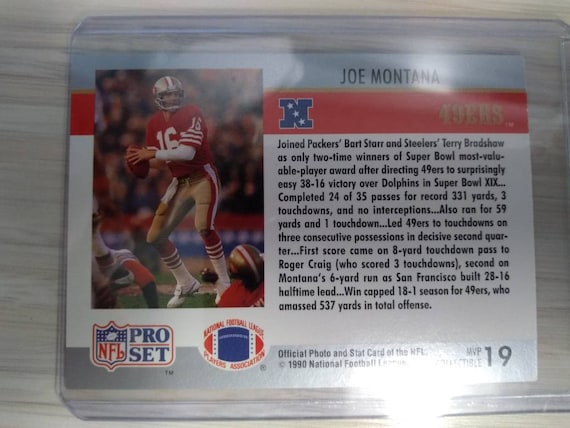 Joe Montana Super Bowl XIX MVP Pro Set - Etsy