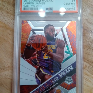 Lebron JAMES 2019 Panini Mosaic PSA 10 Will to Win Lakers - Etsy