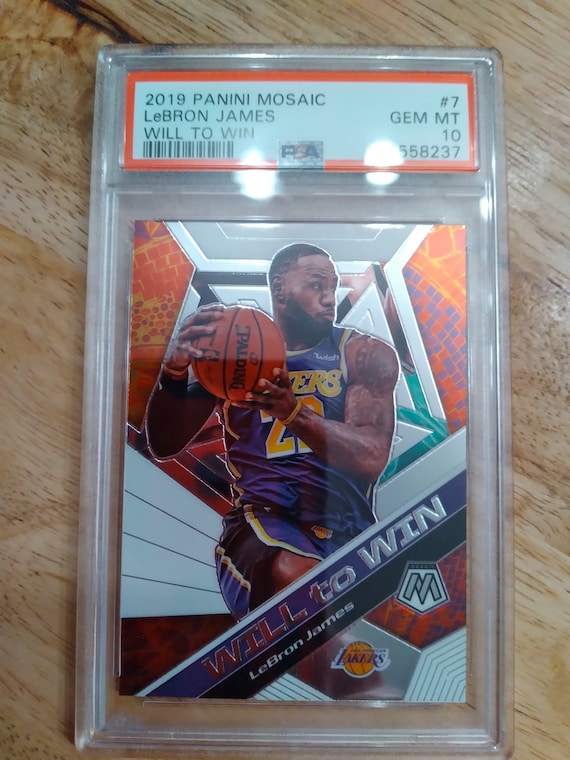 Lebron JAMES 2019 Panini Mosaic PSA 10 Will to Win Lakers - Etsy