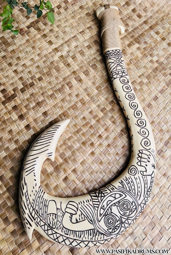 Wooden Maui Hook Disney Moana REAL Etsy