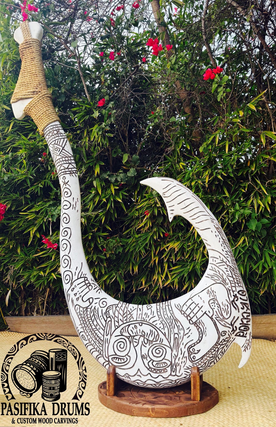 マウイ　釣り針　木製 木製マウイフック ディズニー モアナ 本物の木 **最初にお読みください