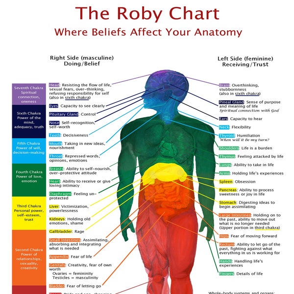 Roby Chart Bundle includes 11x17 poster and Body Wisdom Cards