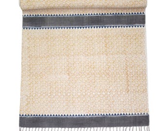Cotton Rug 8x10: Yellow Boho Area Rug for Living Room Bedroom Soft Washable Runner Carpet 5x8 FT