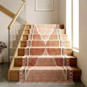 Alfombra marrón, alfombra geométrica, alfombra para escaleras, alfombra para exteriores, alfombra india para suelo, camino de mesa, alfombra