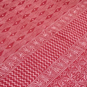 Handmade Cotton Rug Red Color Rug Balcony Décor Decorative Rug  Front Door Rug