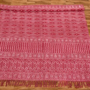 Handmade Cotton Rug Red Color Rug Balcony Décor Decorative Rug  Front Door Rug