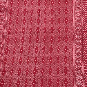 Handmade Cotton Rug Red Color Rug Balcony Décor Decorative Rug  Front Door Rug