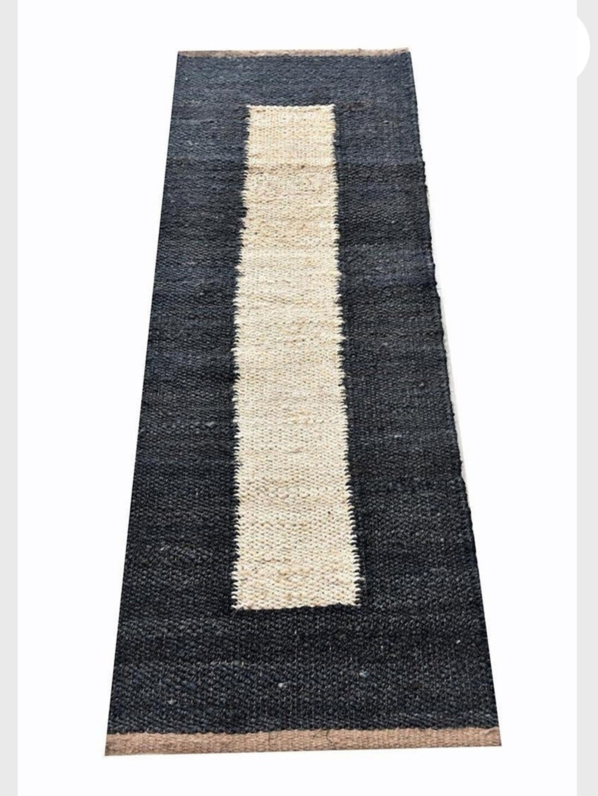 Handmade Jute Rug Black Border Jute Rug Natural Jute Rug Jute Etsy