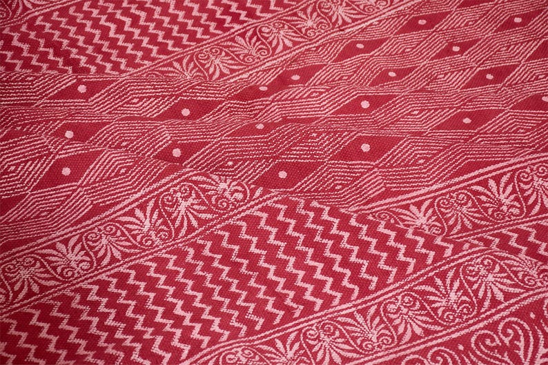 Handmade Cotton Rug Red Color Rug Balcony Décor Decorative Rug  Front Door Rug