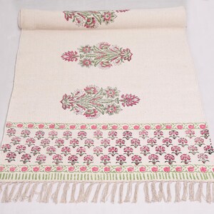 Cotton area runner rug Block print rug runner for hallway, stair yoga mat bohemian rugs bathroom runner outdoor patio décor area rug