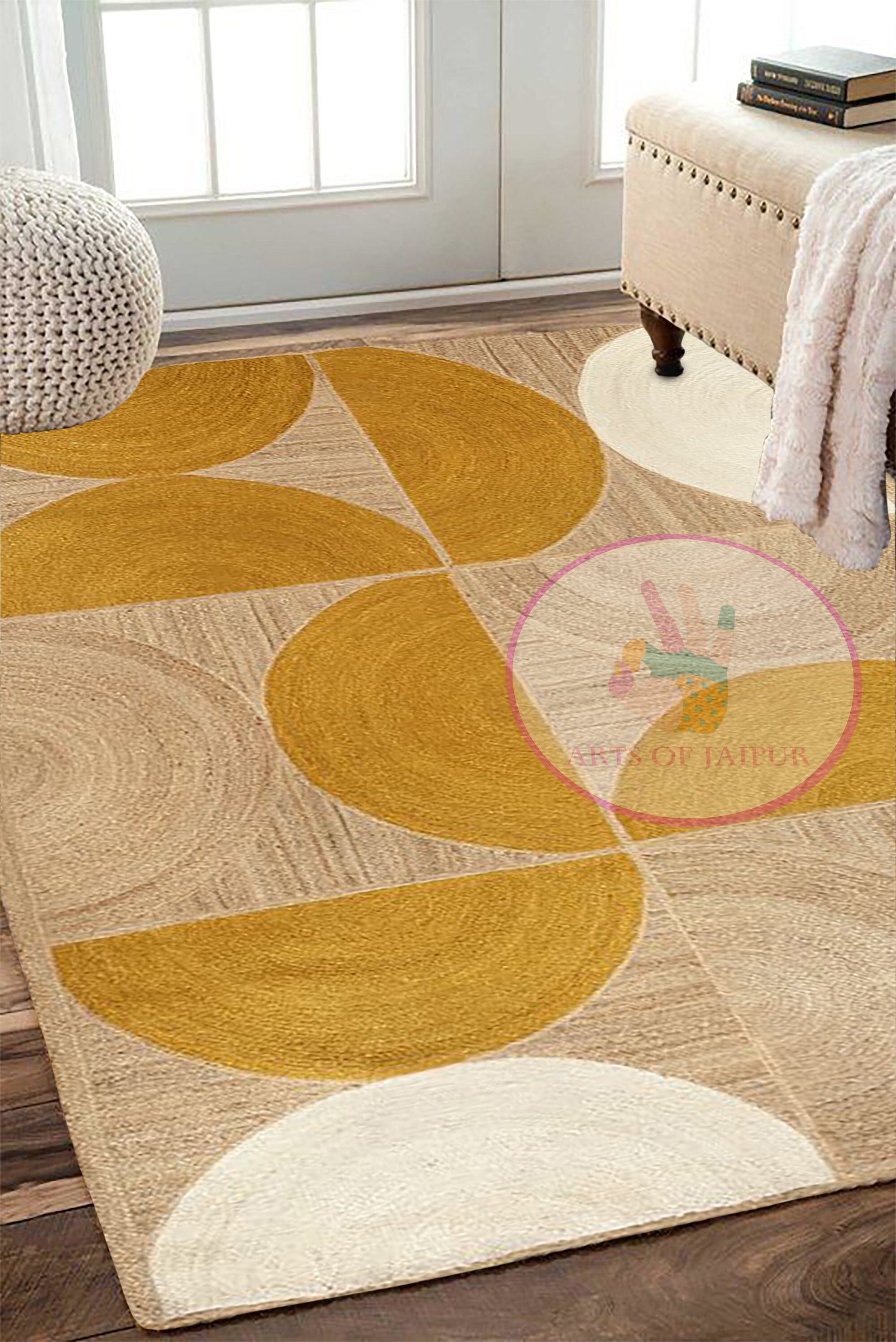 Handmade Jute Rug Yellow Jute Rug Indian Jute Rug Braided Jute Etsy