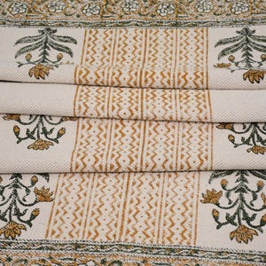 Indian Dhurrie Rug, Block Printed Rug, Modern Cotton Rug, Stair Woven Cotton Durries, Dining Room/ Living Room Rug, Navajo Kilim Rug image 8