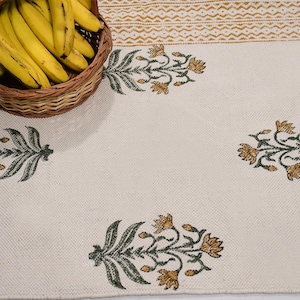 Indian Dhurrie Rug, Block Printed Rug, Modern Cotton Rug, Stair Woven Cotton Durries, Dining Room Living Room Rug, Navajo Kilim Rug