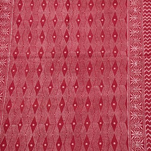 Handmade Cotton Rug Red Color Rug Balcony Décor Decorative Rug  Front Door Rug