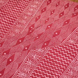 Handmade Cotton Rug Red Color Rug Balcony Décor Decorative Rug  Front Door Rug