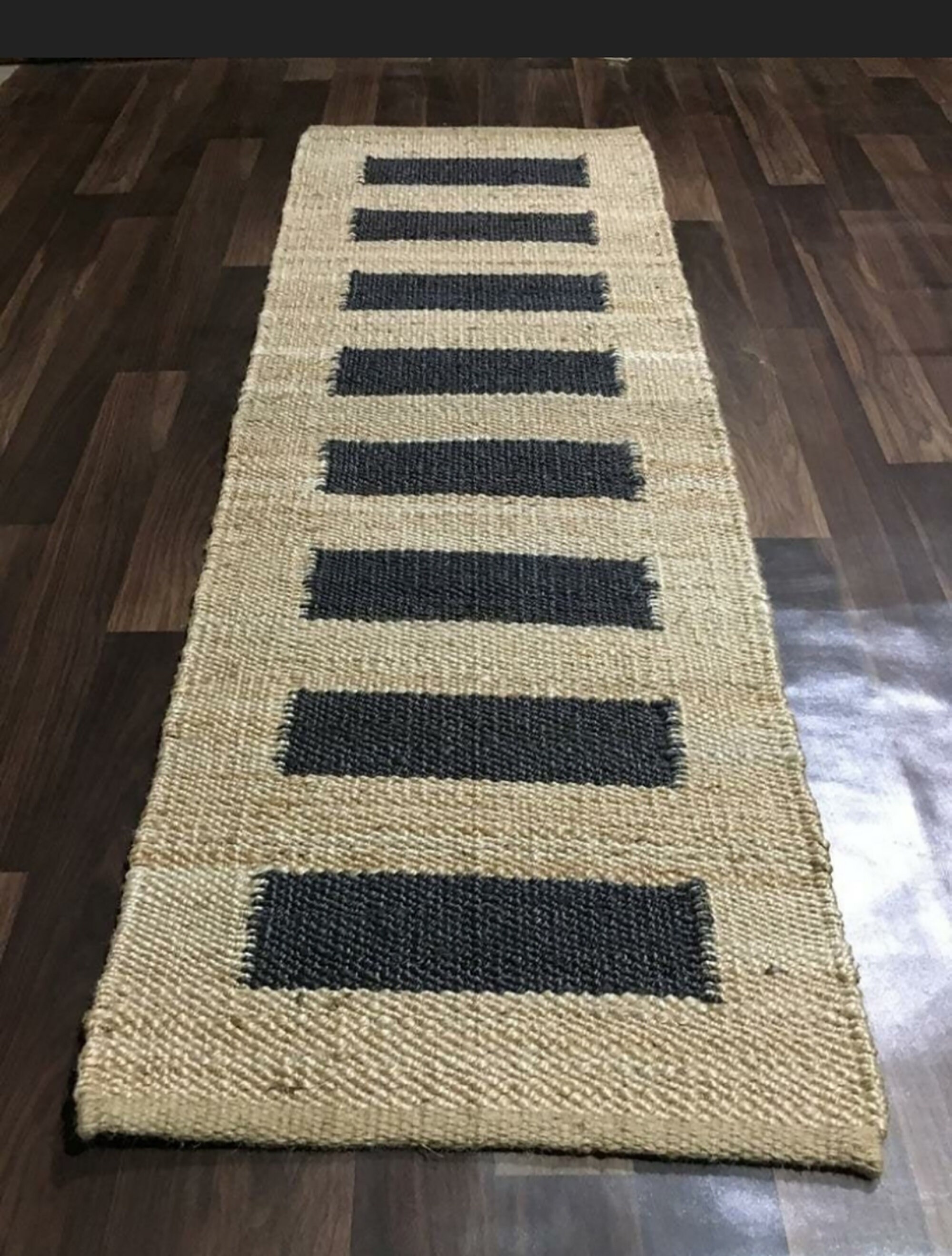 Handmade Jute Rug Black Border Jute Rug Natural Jute Rug Jute Etsy