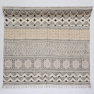 Cotton rug Block print rug Washable rug Bohemian rug Floor mat Rugs for living room, Area rug Personalized gifts area rug 4x6 6x9 9x12 Ft