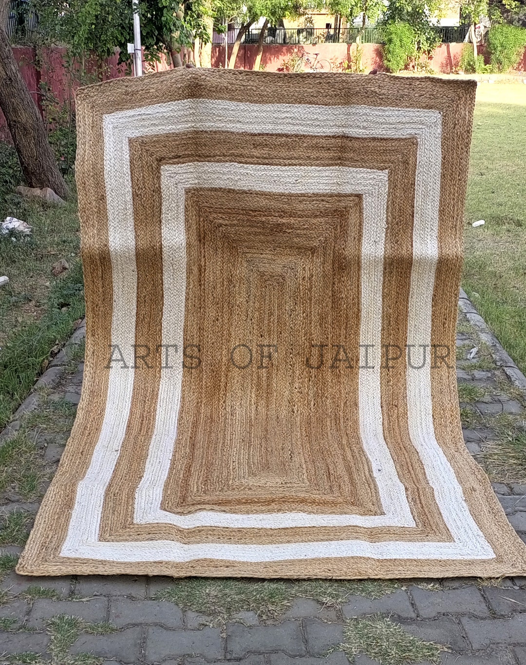 Art of Jaipur Hand Braided Weave Jute Rug Indian Rug Runner Etsy