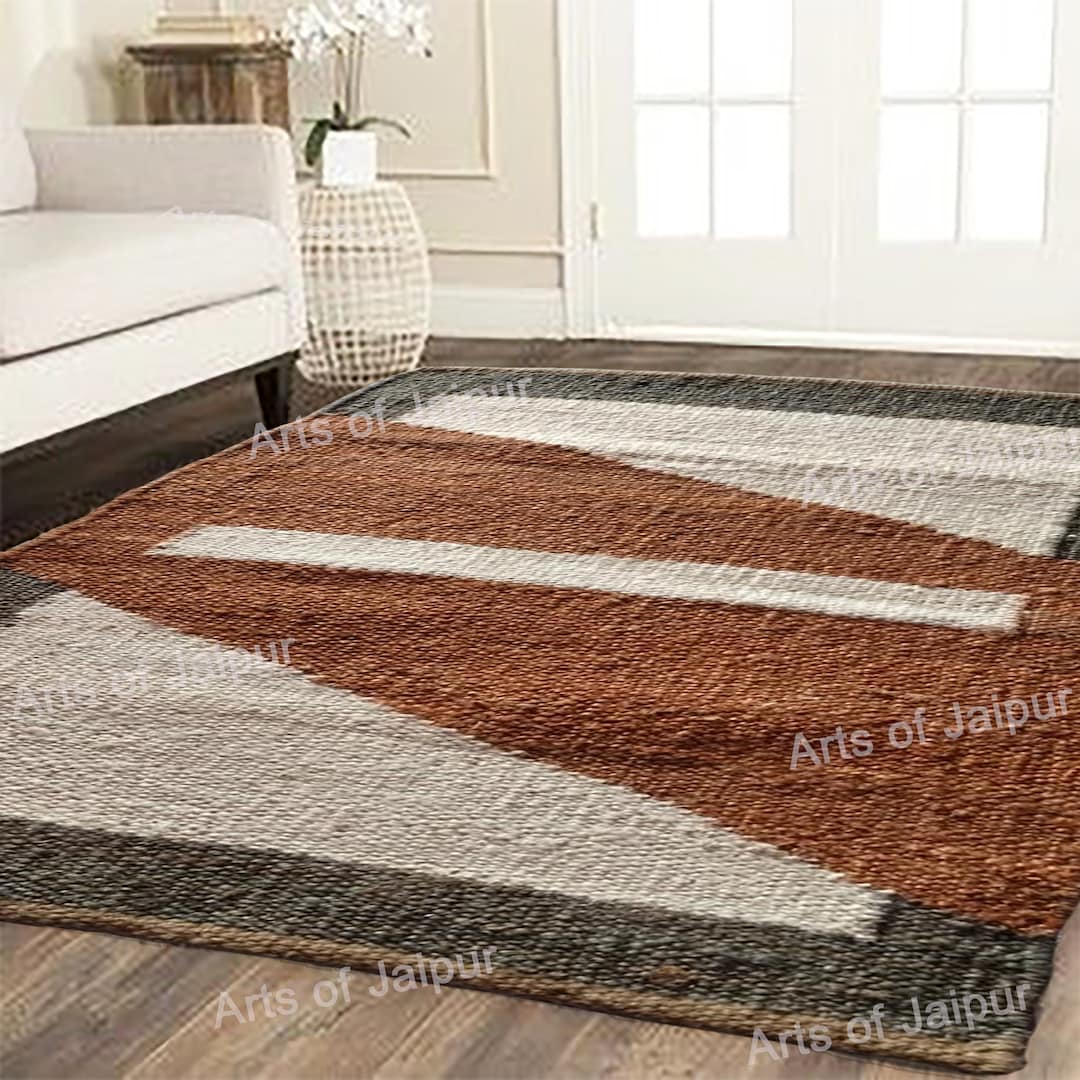 Hand Woven Jute Rug Indian Jute Rug Kitchen Rug Rug for Etsy