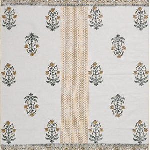 Indian Dhurrie Rug, Block Printed Rug, Modern Cotton Rug, Stair Woven Cotton Durries, Dining Room/ Living Room Rug, Navajo Kilim Rug image 11