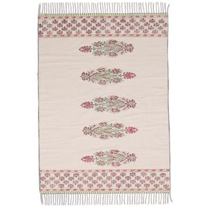 Cotton area runner rug Block print rug runner for hallway, stair yoga mat bohemian rugs bathroom runner outdoor patio décor area rug