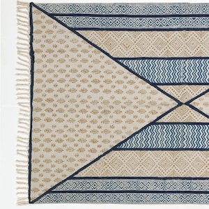 cotton kilim Square woven cotton rug Hand embroidery work cotton rug Living room kilim Square patio rug