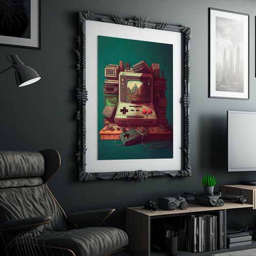 Retro Gaming Wall Art Game Room Decor Digital Download Etsy Retro Gaming Wall Art Game Room Decor Digital Download Etsy