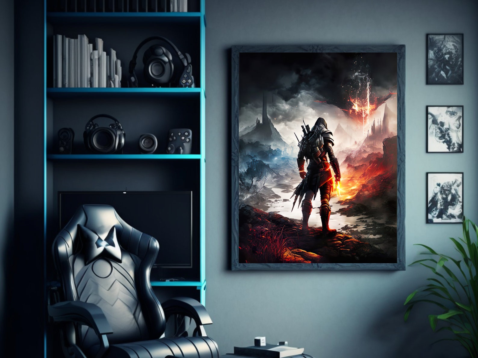 Epic Gaming Wall Art, Game Room Decor, Digital Download, Gamer Gift