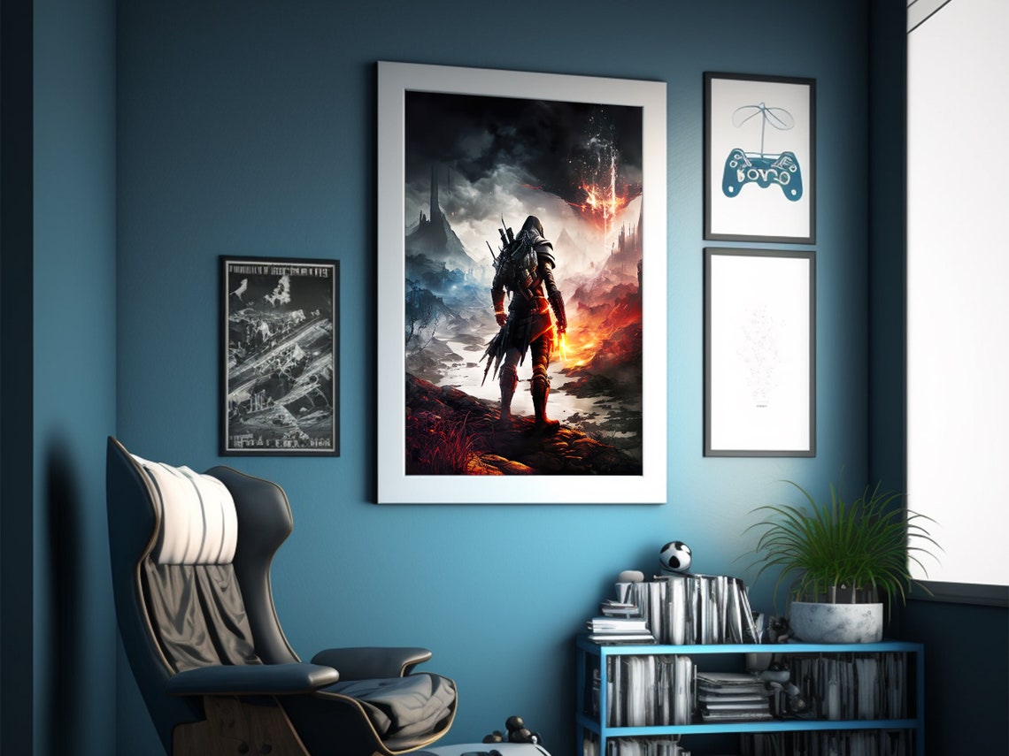 Epic Gaming Wall Art, Game Room Decor, Digital Download, Gamer Gift