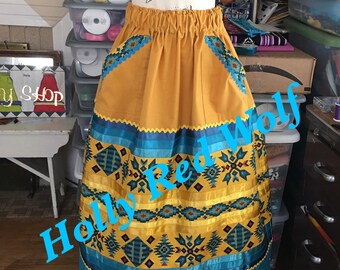 Authentic Indigenous handmade ribbon skirt