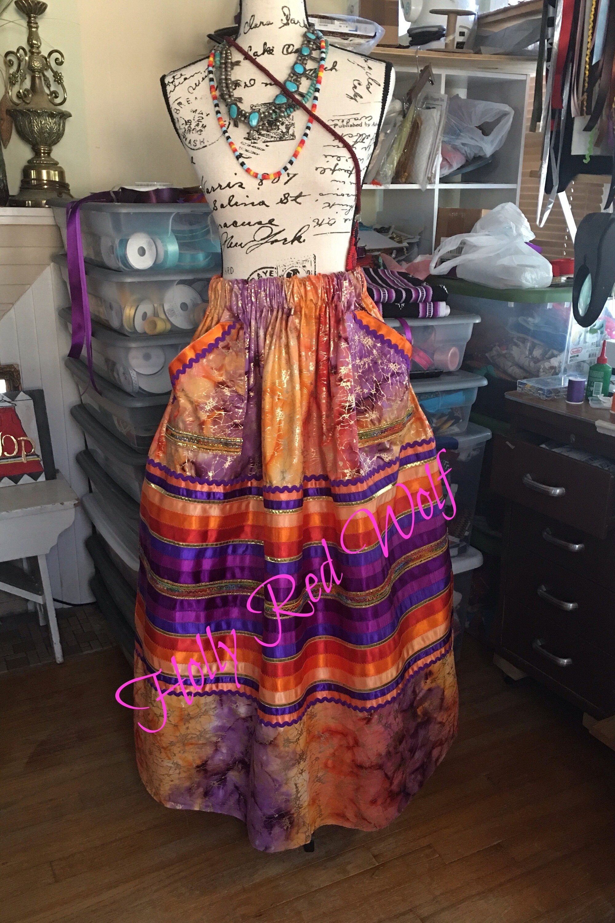 Autȟeŋtič Handmade Ribbon Skirt - Etsy