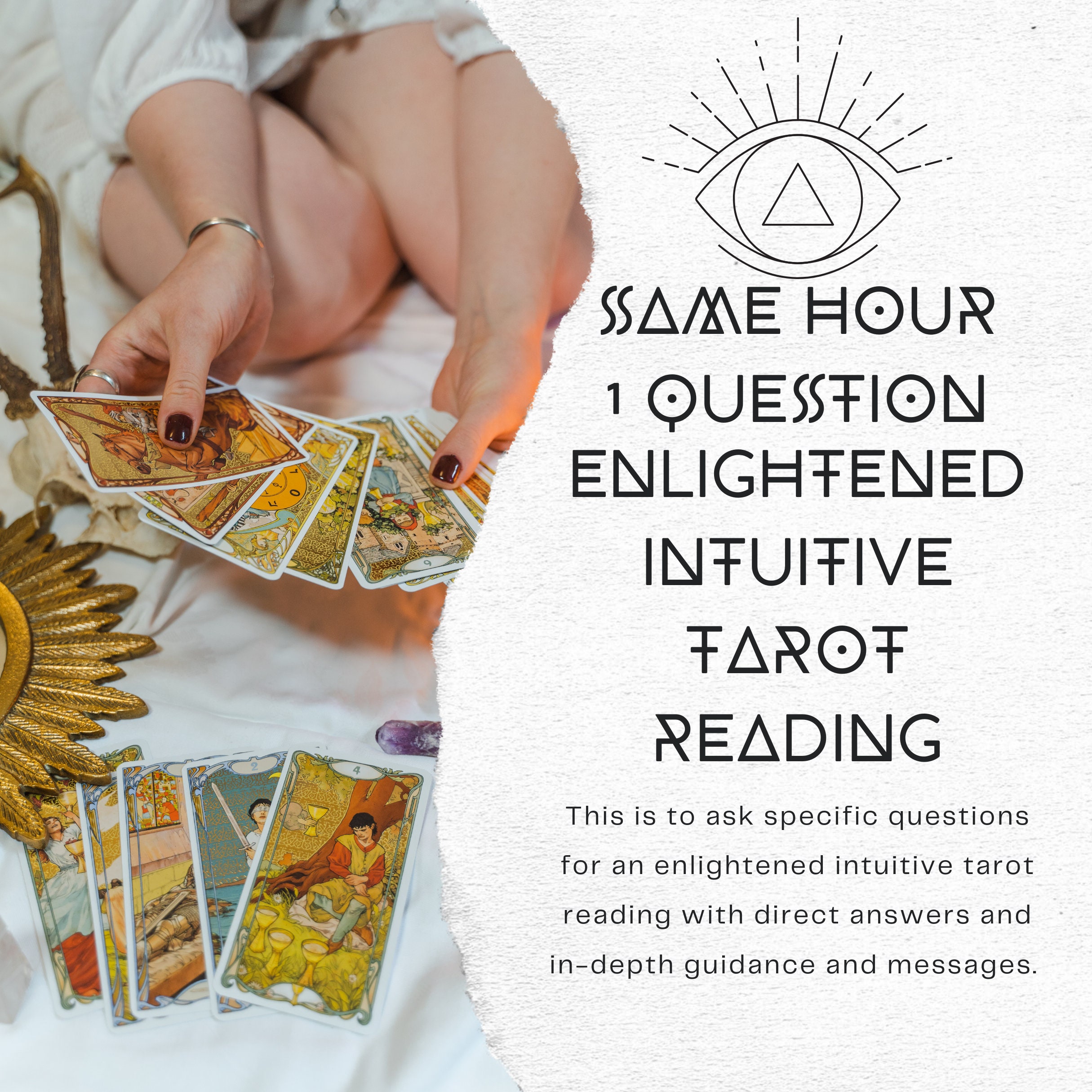 Selbe Stunde! Ausführlich - 1 Frage Tarotkartenlegung - Anleitung für Hellsichtige Hellseher - Wahrsagende Kartenlegende - Wahrsagende Tarot-Lesung