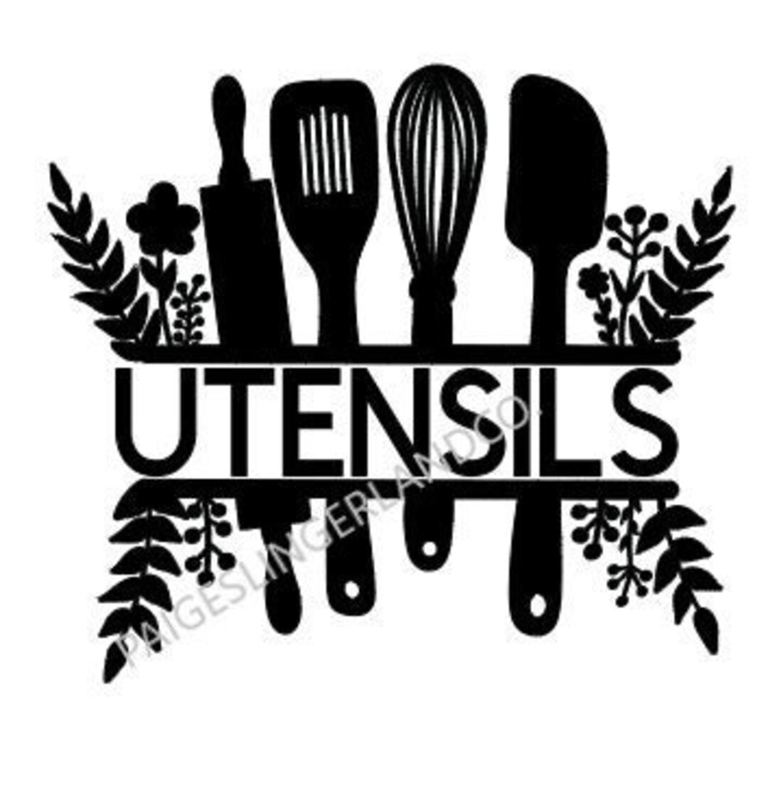 Utensil Holder Label Etsy
