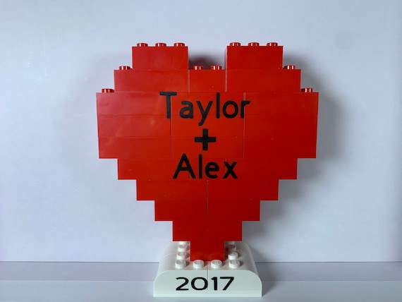 Set personalizzato cuore Lego / Regalo Lego / Regalo per coppie / Pezzi Lego  autentici / Regalo romantico / Cuore costruibile / Regalo di San Valentino  / Regalo d'amore -  Italia