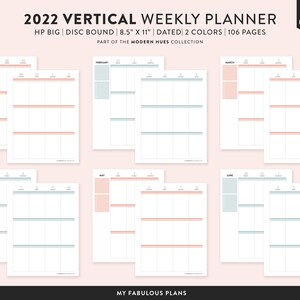 Happy Planner Big Printable Vertical Layout Weekly Planner - Etsy