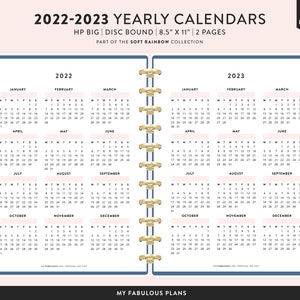 Big Happy Planner Printable Yearly Overview Mini Calendars Yearly ...