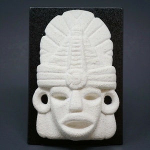 Mayan/Aztec Warrior Mask Sculpture Mini