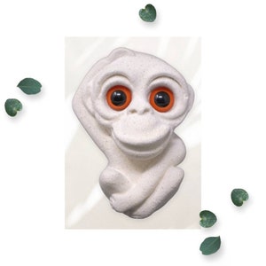 Chimpanzee Monkey Sculpture with Big Eyes