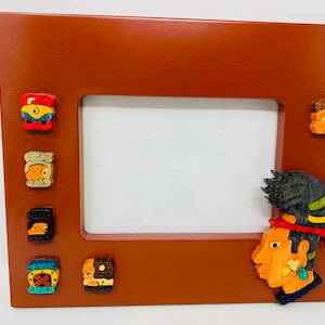 Pakal 3D Picture Frame Wooden Handmade Brown