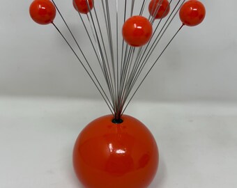 MCM Space Age Kinetic Orange Ball Wire Sculpture - Etsy