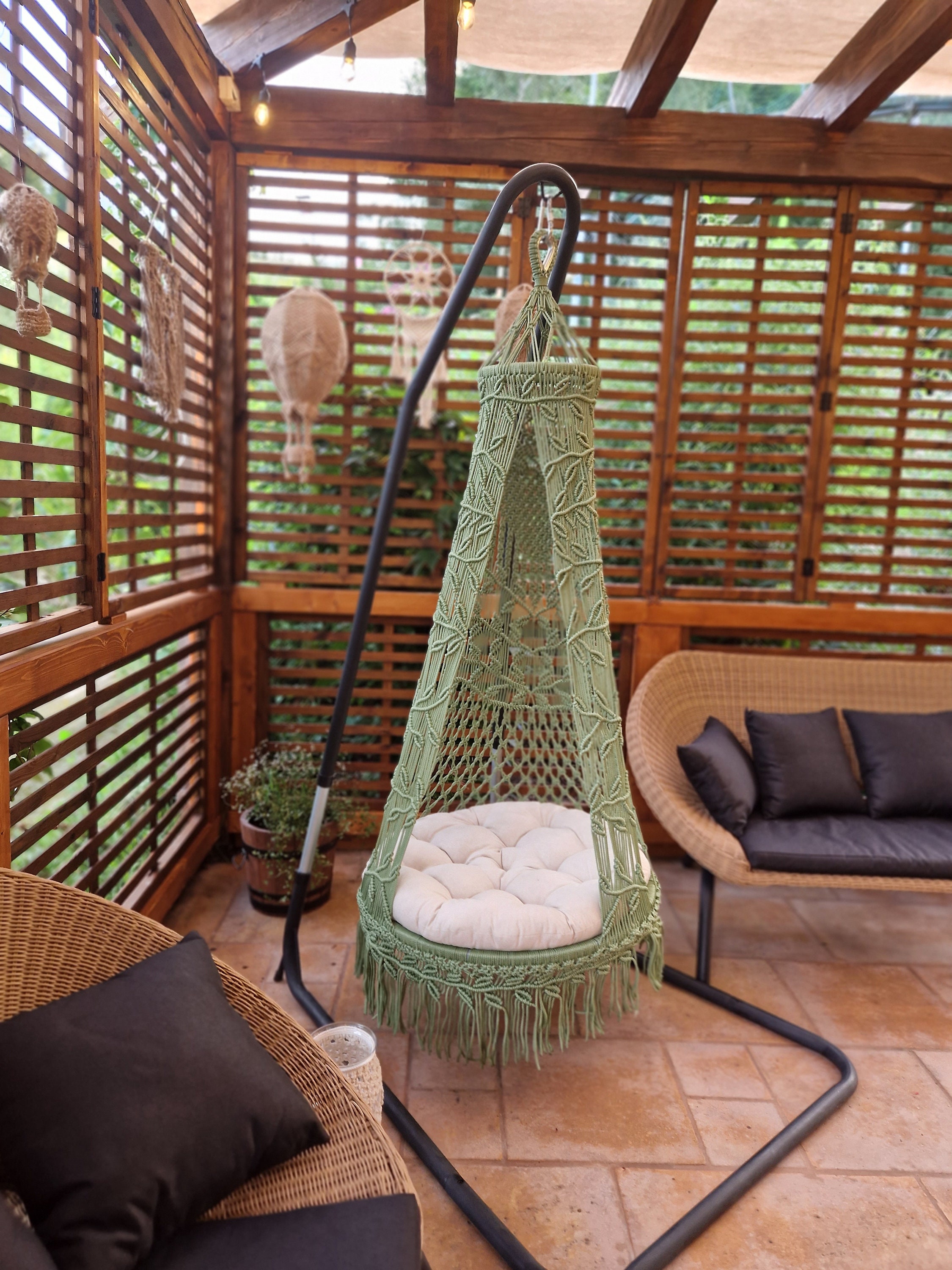 Macrame Hanging Chair Hoop Big Hoop Steel Ring Swing Hoop a