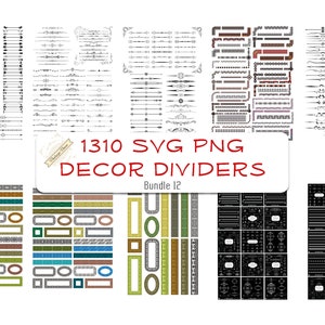 1310 Svg Png Bundle Borders Frame Text Monogram Dividers Frames Art Decor Label Laser Cut Engrave