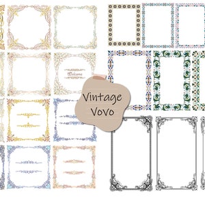 404 SVG PNG-bundel Vintage randlijsten Art Deco trouwkaart ontwerpelementen voor lasergraveren, vinylprint en cricut silhouet