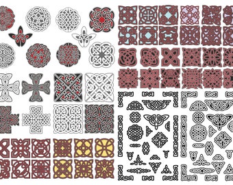 545 PNG Celtic Ornament Patterns Bundle Cnc Laser Engrave Files