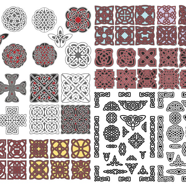 545 PNG Ornement celtique Patterns Bundle Cnc Laser Graver Fichiers