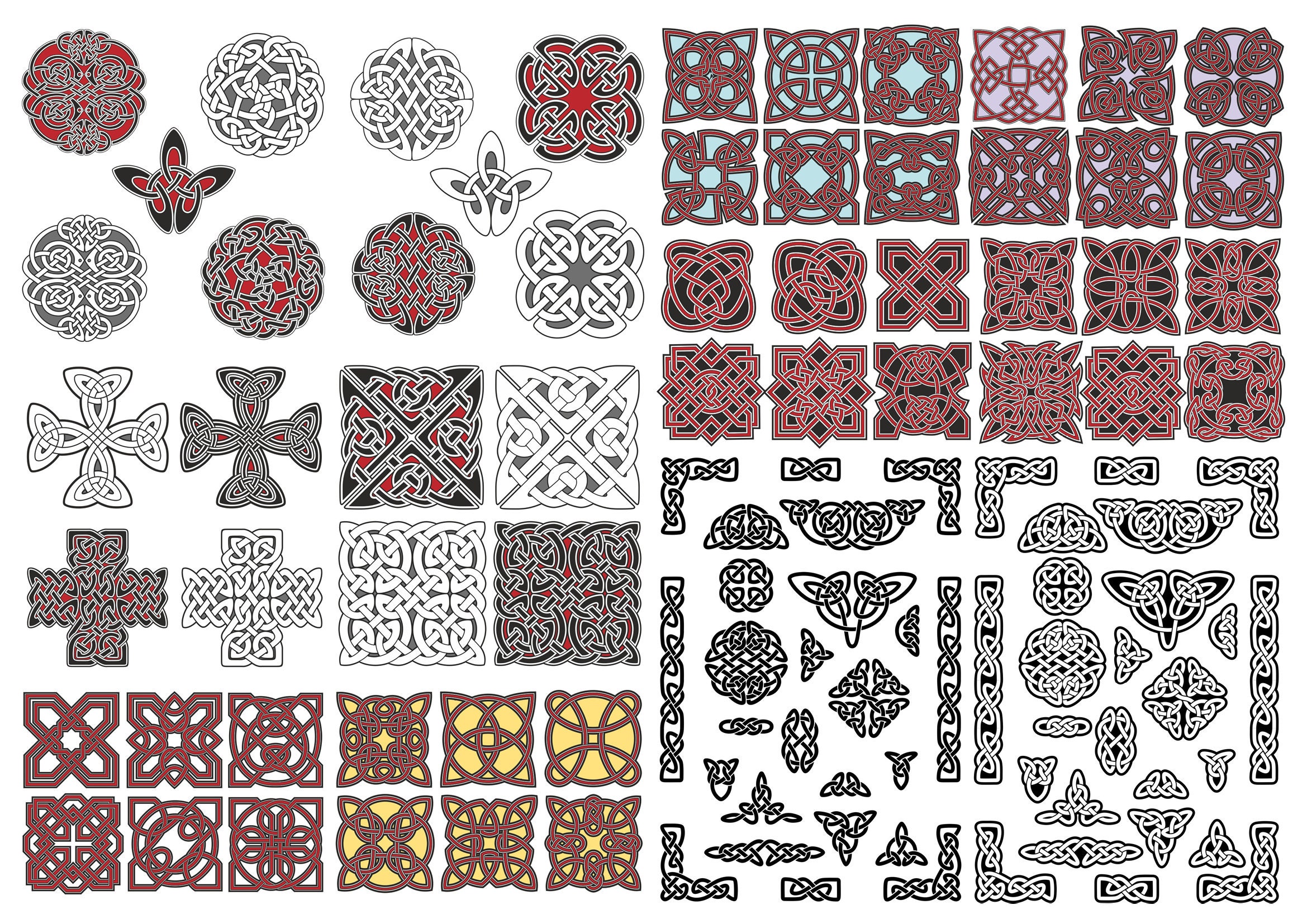 545 PNG Celtic Ornament Patterns Bundle Cnc Laser Engrave Files