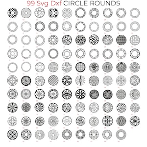 99 Svg Dxf Round Circle Decorative Boards Png Eps File For CNC Wood Metal Laser Plasma Cut, Cricut Silhoutte Cut